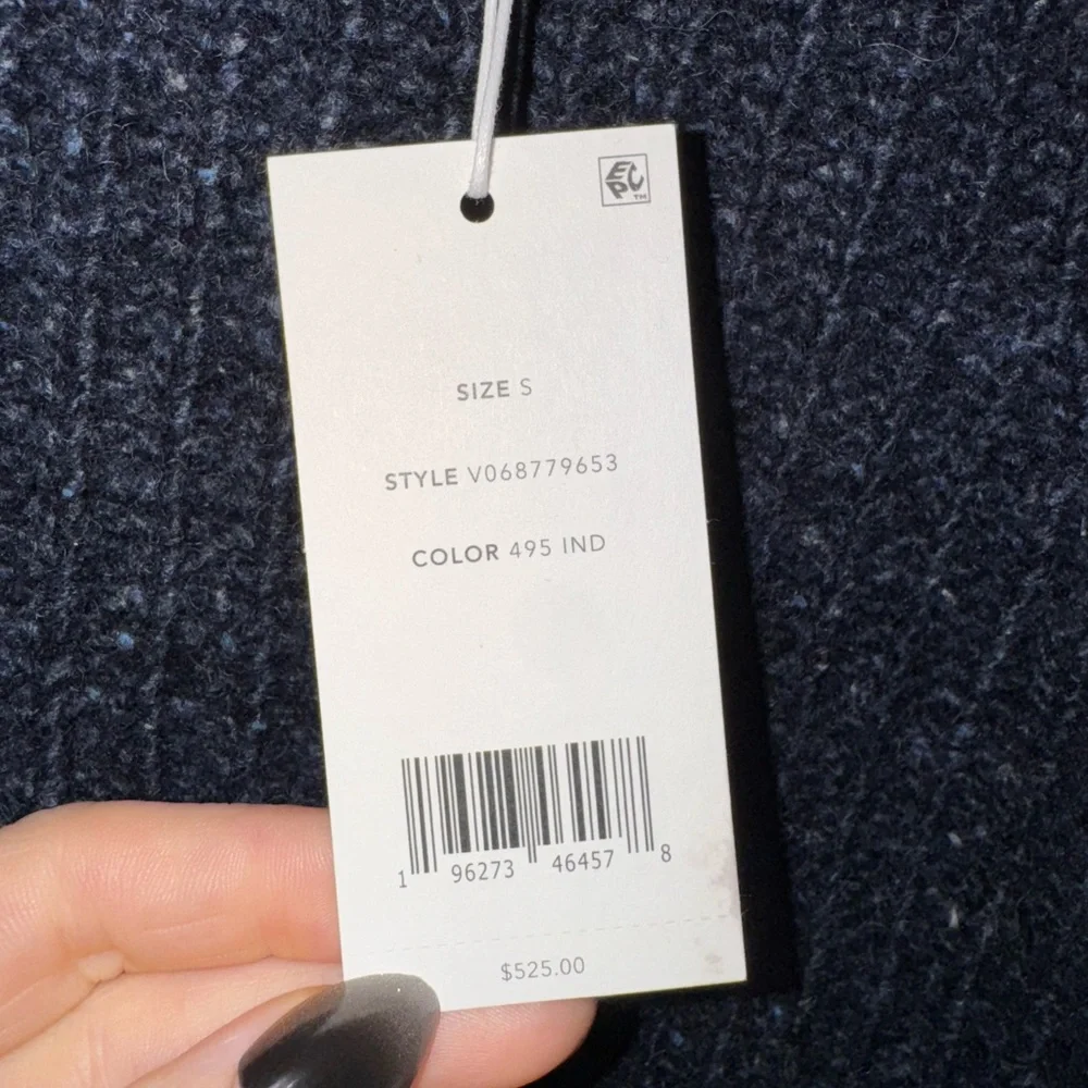 Vince Donegal Blue Cashmere Sweater, size Small, NWT - Picture 7 of 11